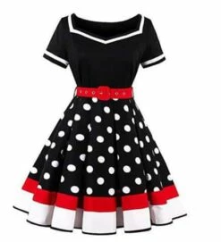 ROBE MODE ANNÉES 50 (Robe à Pois, Jupon, Ceinture) Tailles Adultes - Démo Vidéo