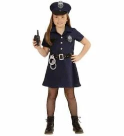 COSTUME PETITE POLICIÈRE (Robe, Ceinture, Menottes) Képi + Radio - Démo Vidéo