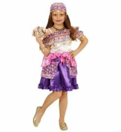 DÉGUISEMENT PETITE GITANE (Robe Enfant Avec Foulard) Tailles Enfants - Démo Vidéo