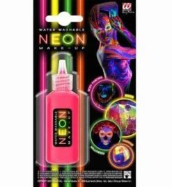 PEINTURE ROSE FLUO (Maquillage Néon U.V) Lavable à L'eau - Tube 18 G