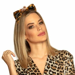 PAIRE D'OREILLES LÉOPARD (Serre Tête En Peluche)