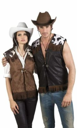 GILET COW GIRL FARMER (Veste Sans Manches L) -FêteMagique Soldes 54322