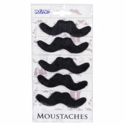 KIT MOUSTACHES NOIRES (Pack 5 Moustaches)