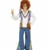 GARÇON HIPPIE WOODSTOCK (Tenue + Chapeau + Cheveux) Tailles Enfants -FêteMagique Soldes 5532 nc 5532 a