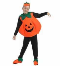 COSTUME CITROUILLE 3D (Costume 3D + Accessoires) Tailles Enfants