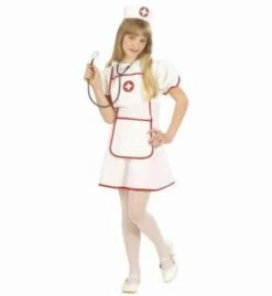 TENUE D’INFIRMIÈRE NURSE (Robe Et Croix Lumineuse) Avec Coiffe - Taille 5/13 Ans