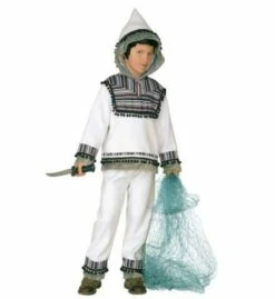PETIT GARÇON ESQUIMAU (Veste, Capuche, Pantalon) Tailles Enfants De 5 à 13 Ans