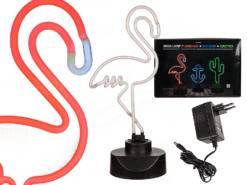 LAMPE FLAMANT ROSE NÉON (Lampe à Led 42 Cm Secteur)