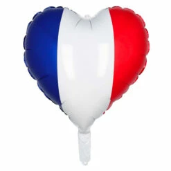 BALLON COEUR FRANCE (Supporter France BBR) Ballon Métallisé 45 Cm