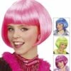 PERRUQUE CABARET FLUO (Assortiment 4 Coloris) Perruque Fille En Sachet