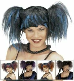 PERRUQUE SUSHI BICOLORE (Assortiment 6 Coloris)