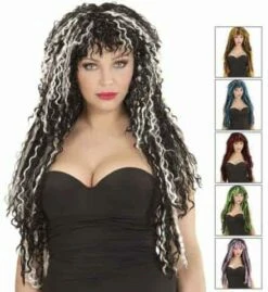 PERRUQUE VAMPIRELLA (Assortiment 6 Coloris)