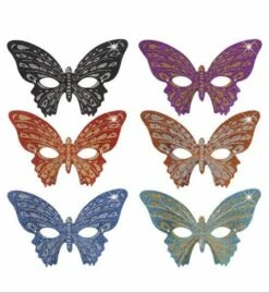 LOUP PAPILLON STRASS (Assortiment 6 Coloris)