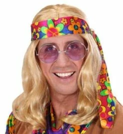 PERRUQUE BLONDE HIPPIE (Perruque Longue Homme)