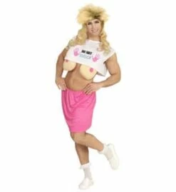 HOTTIE SUPER CANON (Maillot, Faux Seins Et Jupe) Taille Unique - Démo Vidéo