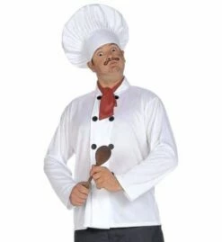 SET DE CHEF CUISINIER (Chapeau, Veste, Foulard)