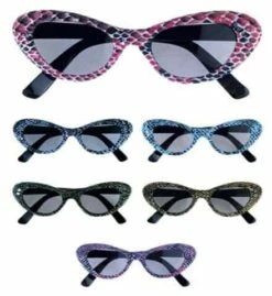 PACK LUNETTES PYTHON (Verres Yeux De Chat) Assortiment 6 Coloris