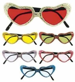 LUNETTES COEURS (Paillettes - 6 Coloris)