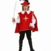 JEUNE MOUSQUETAIRE (Chemise Et Casaque Rouge) Tailles Enfants De 5 à 13 Ans -FêteMagique Soldes 6899 nc 6899 a