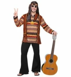 CHANTEUR HIPPIE VINTAGE (Costume Et Accessoires) Tailles Adultes - Démo Vidéo