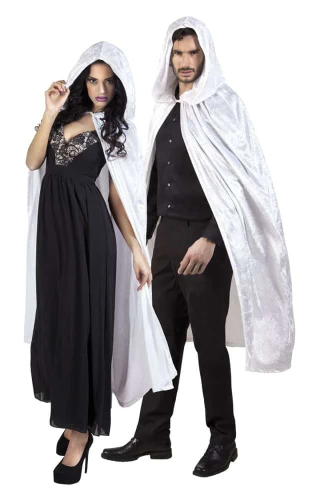 CAPE DE VAMPIRE VELOURS (Cape Blanche Avec Capuche) Taille 170 Cm 3 CAPE DE VAMPIRE VELOURS (Cape Blanche Avec Capuche) Taille 170 Cm