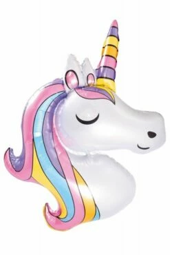 BALLON LICORNE PASTEL (Ballon Aluminium) Dimension 62 X 86 Cm
