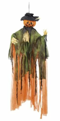 CITROUILLE ÉPOUVANTAIL (Décoration à Suspendre)