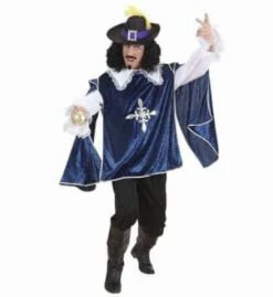 MOUSQUETAIRE BLEU (Chemise Et Casaque Bleue) Tailles Adultes