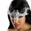 LOUP DENTELLE DE LUXE (Masque Blanc En Métal) -FêteMagique Soldes 731