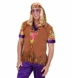 GILET HIPPIE POUR HOMME (Gilet Hippie Avec Bandeau) Taille Adulte Unique