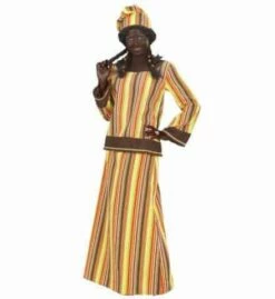 DÉGUISEMENT AFRICAINE (Chemise, Jupe, Chapeau) Tailles Adultes