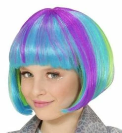 PERRUQUE DE STARLETTE (Avec Mèches Colorées)