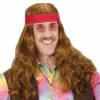 PERRUQUE HOMME HIPPIE (Bandeau Et Moustache) -FêteMagique Soldes 74989 nc 74989 a