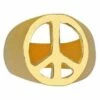 BAGUE PEACE AND LOVE (Bague Dorée Hippie) -FêteMagique Soldes 7537R nc 7537R a