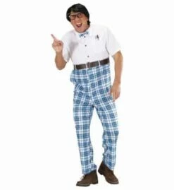 COLLÉGIEN INTELLO DÉBILE (Costume, Noeud Et Ceinture) Tailles Adultes