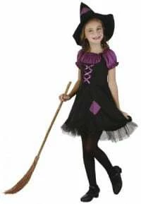 DÉGUISEMENT DE SORCIÈRE (Noir Et Violet - De 4 à 12 Ans) Déguisement Pour Enfant
