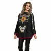 PONCHO JOUR DES MORTS (Modèle Dia De Los Muertos) Taille Unique Femme -FêteMagique Soldes 79185