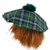 BÉRET ÉCOSSAIS VERT (Béret Pompon+ Cheveux) -FêteMagique Soldes 81227 1