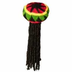 BONNET RASTA JAMAÏQUE (Dreadlocks Incluses)