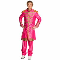 COSTUME CHANTEUR POP (Costume Britpop Rose) Tailles Adultes