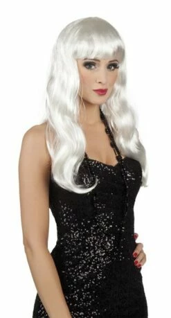 PERRUQUE LONGUE BLANCHE