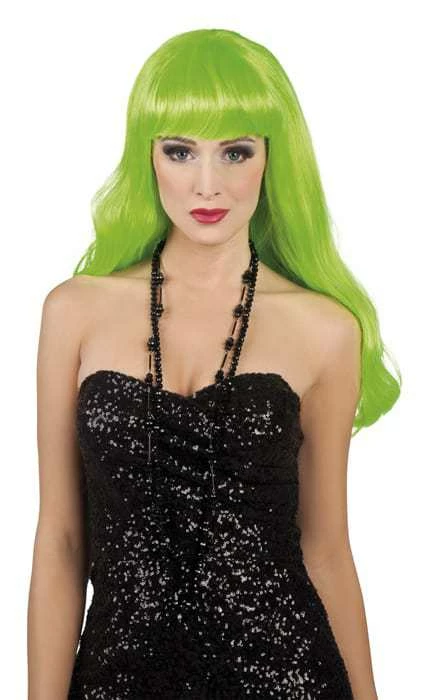 PERRUQUE LONGUE VERTE 3 PERRUQUE LONGUE VERTE