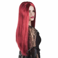 PERRUQUE DE MORTICIA (Perruque Longue - Acajou)