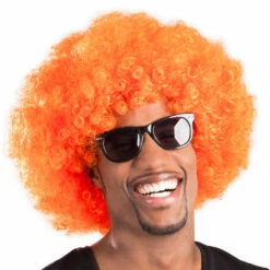 PERRUQUE AFRO ORANGE
