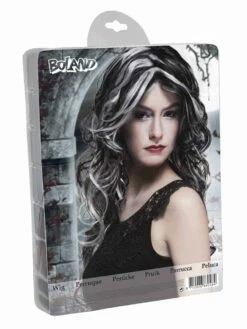 PERRUQUE DE SORCIÈRE (Cheveux Noirs Et Gris) -FêteMagique Soldes 86048a
