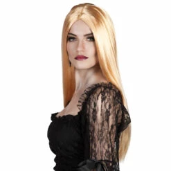 PERRUQUE DE MORTICIA (Perruque Longue - Blonde)