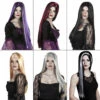 PERRUQUE DE MORTICIA (Pack 16 Perruques Longues) 8 Couleurs Assorties