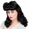 PERRUQUE BURLESQUE (Perruque Noire) -FêteMagique Soldes 86133