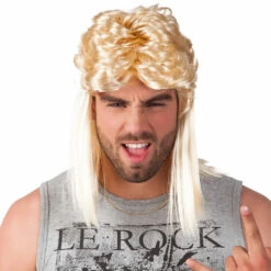 PERRUQUE HARD ROCK (Perruque Longue Blonde) Rock - Métal - Années 80