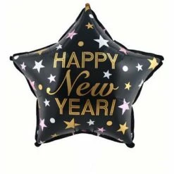 BALLON HAPPY NEW YEAR (Ballon étoile 46 Cm)